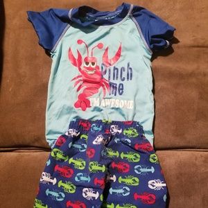 Boys 24 month swim trunks with rashguard